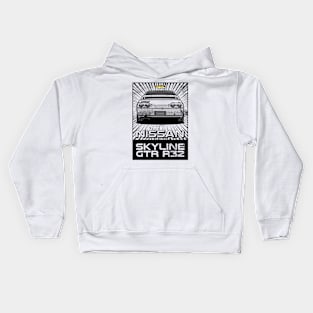 Nissan Skyline GTR R-32 JDM Anime Manga Kids Hoodie